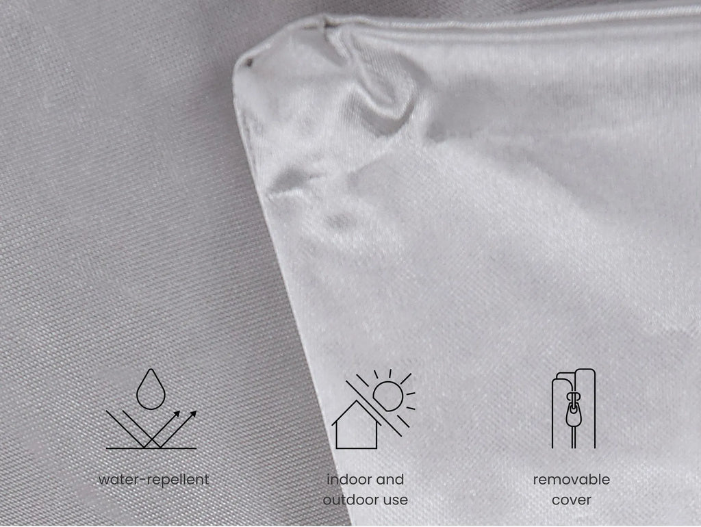 Bean Bag 600 L FUZZY 180 cm 230 cm Silver