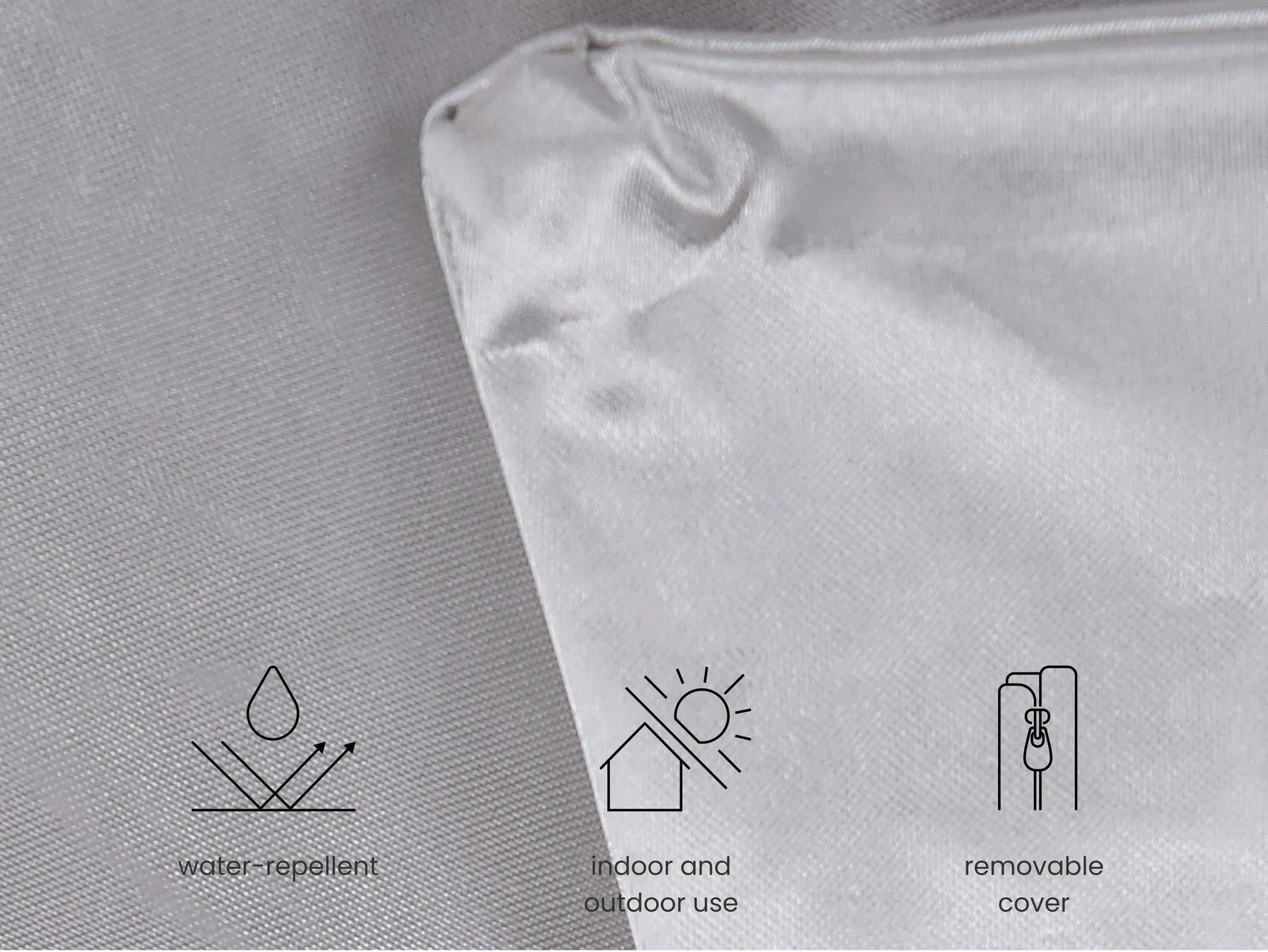 Bean Bag 600 L FUZZY 180 cm 230 cm Silver