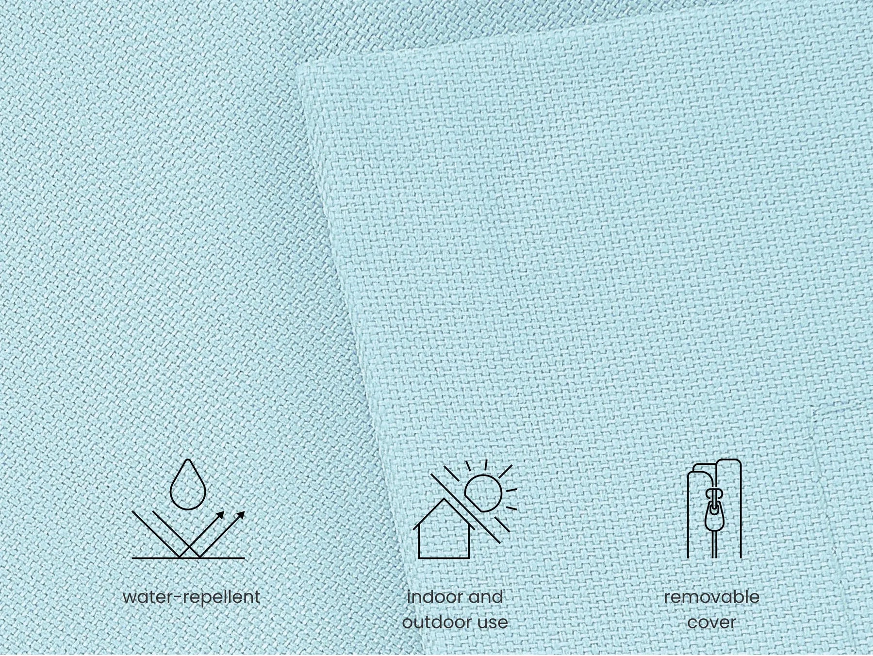 Bean Bag 600 L FUZZY 180 cm 230 cm Light Blue