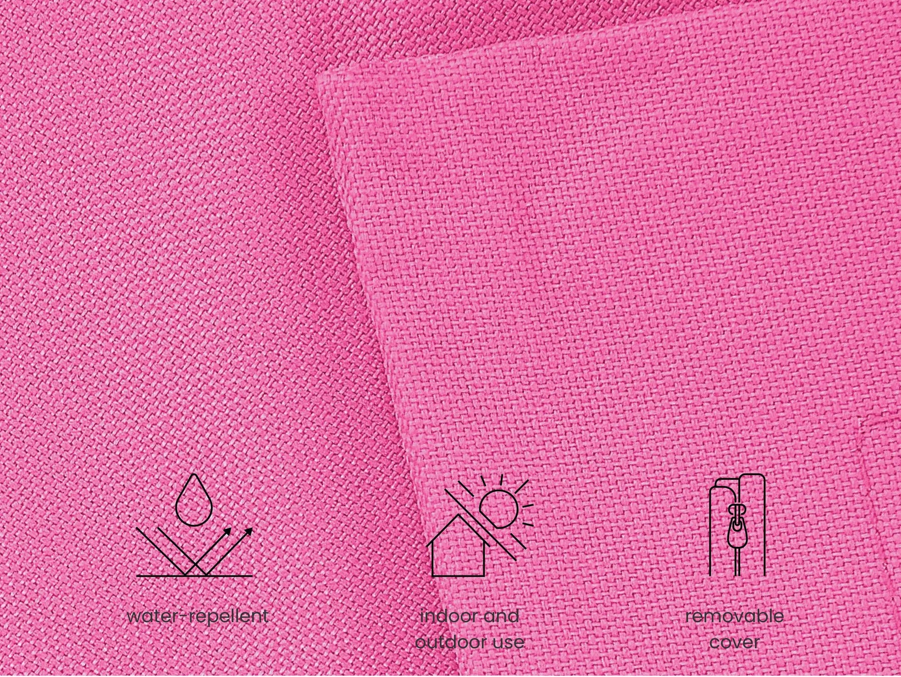 Bean Bag 600 L FUZZY 180 cm 230 cm Fuchsia Pink