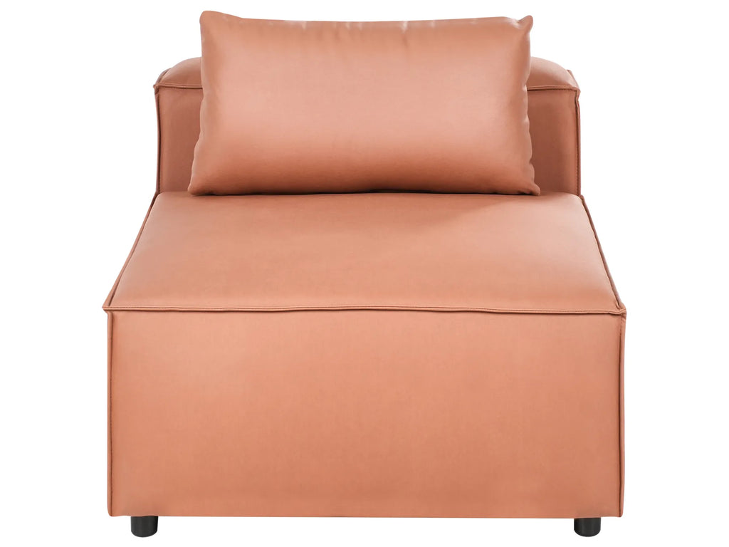 1-Seat Section BRANDE Faux Leather Golden Brown