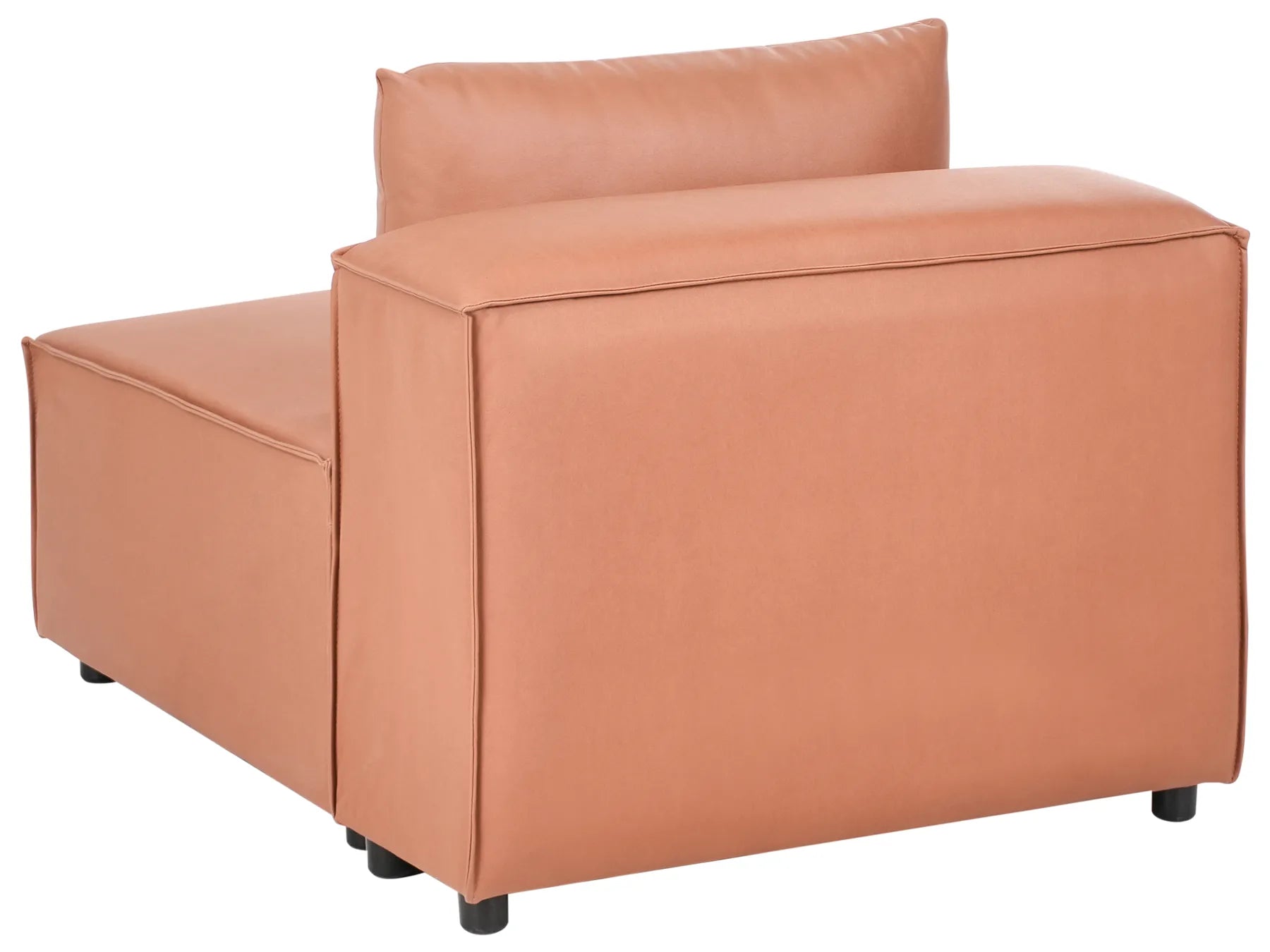 1-Seat Section BRANDE Faux Leather Golden Brown