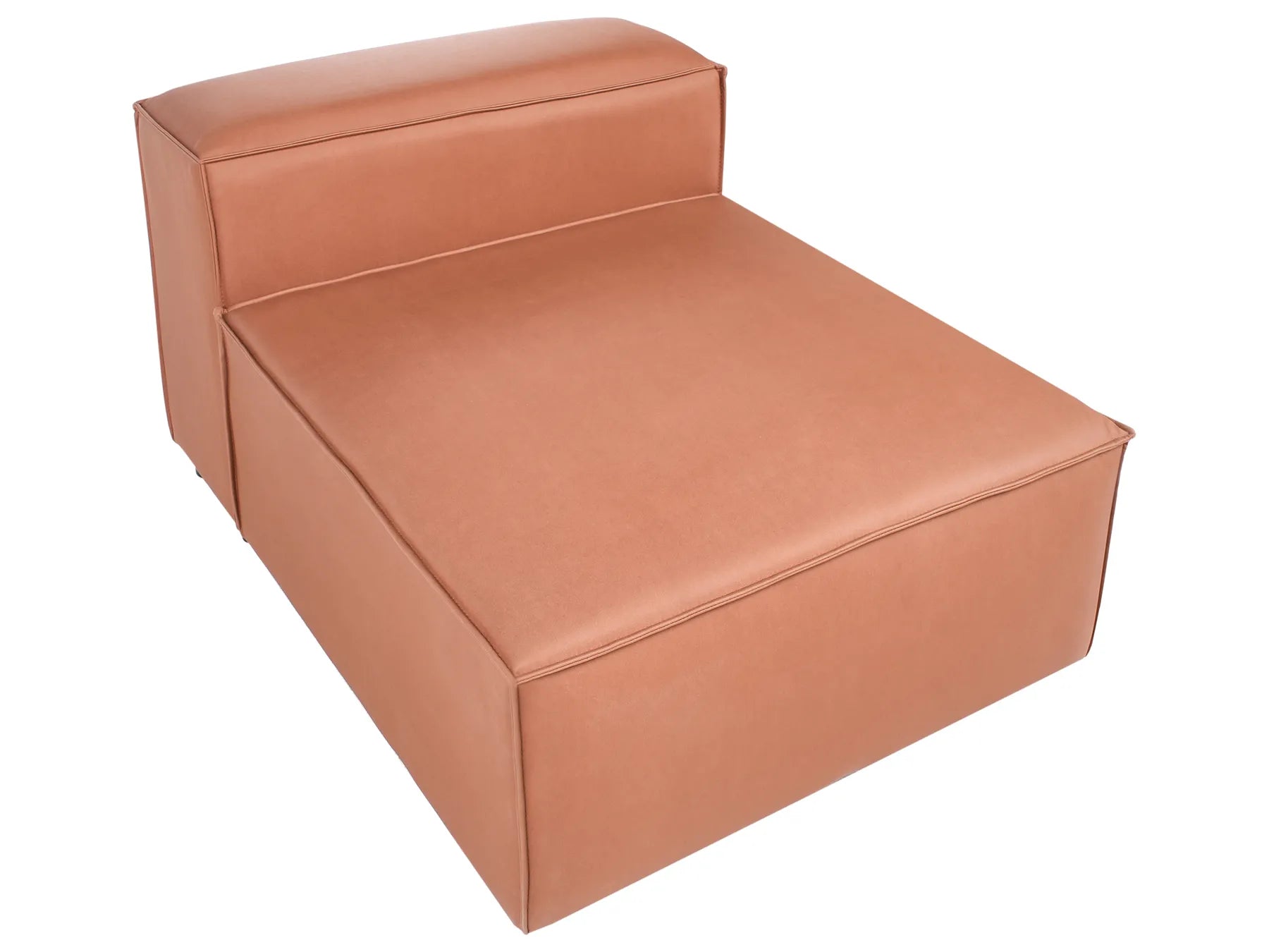1-Seat Section BRANDE Faux Leather Golden Brown