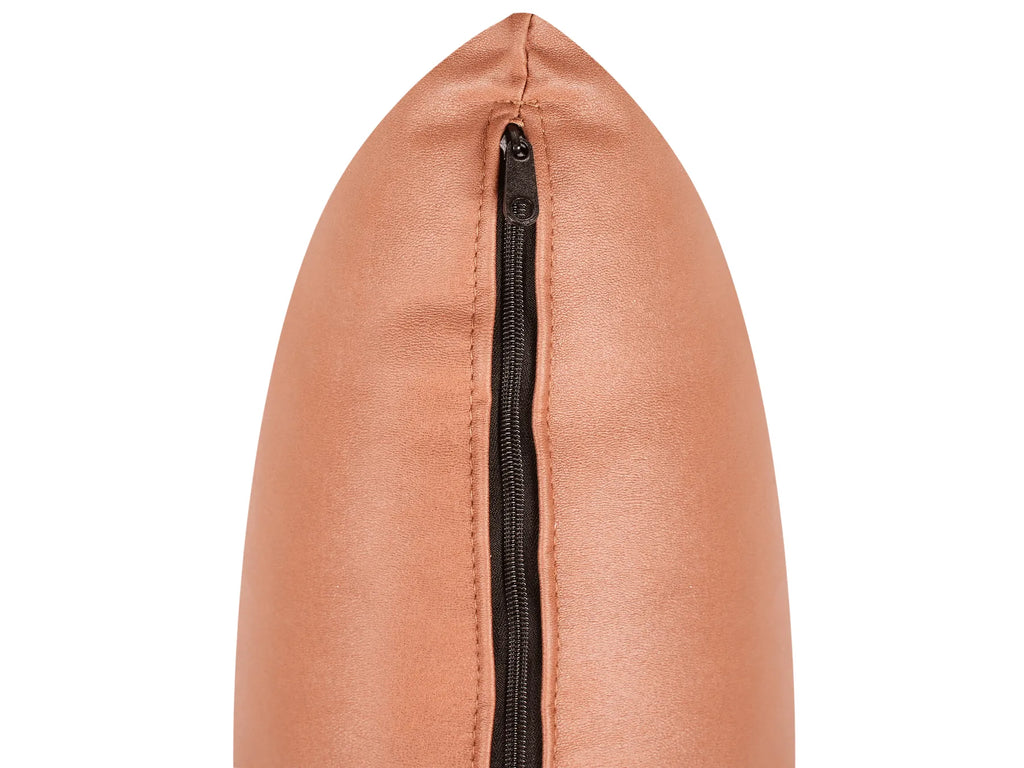 Right-Hand Chaise Lounge BRANDE Faux Leather Golden Brown