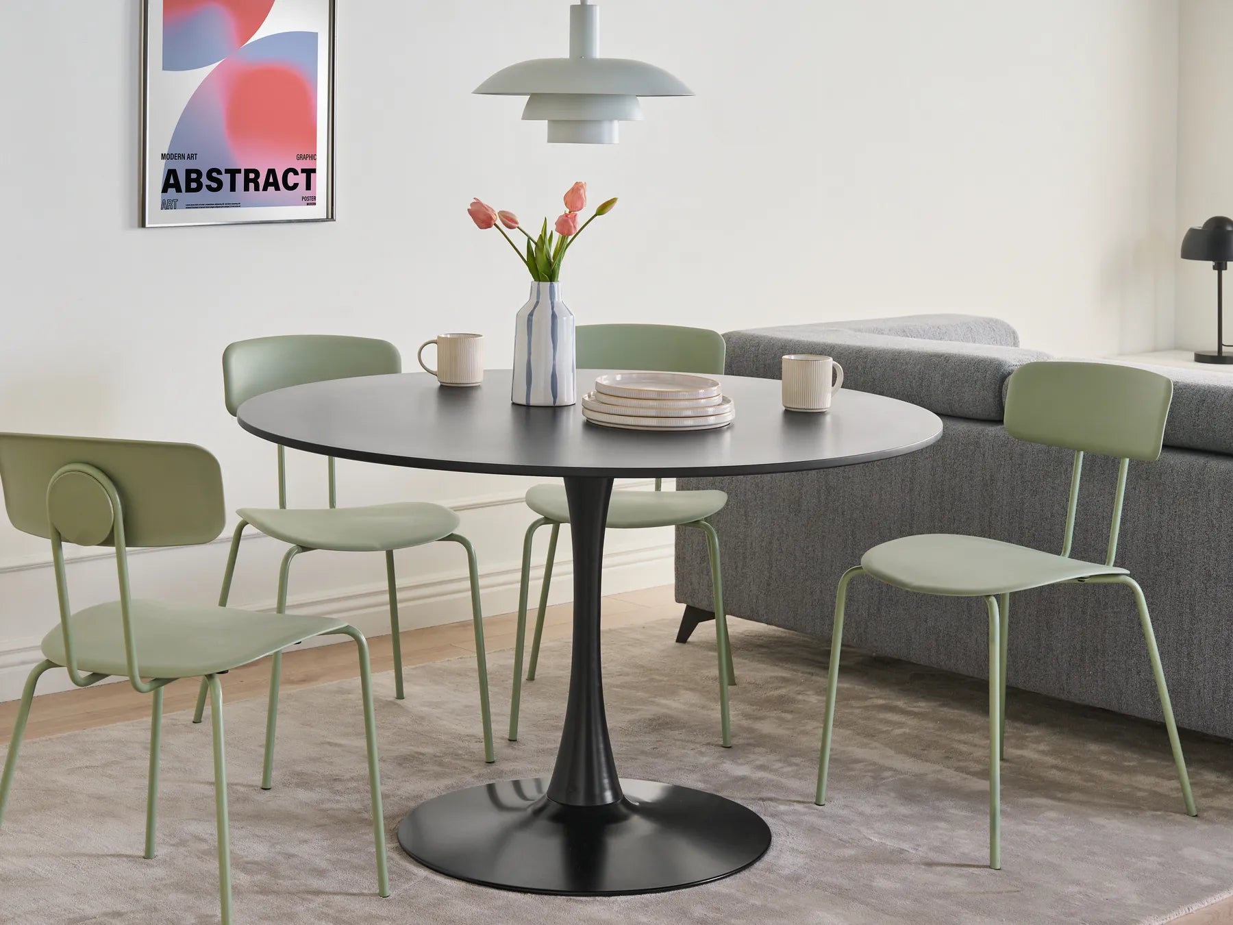 Dining Table Black 120 cm 120 cm