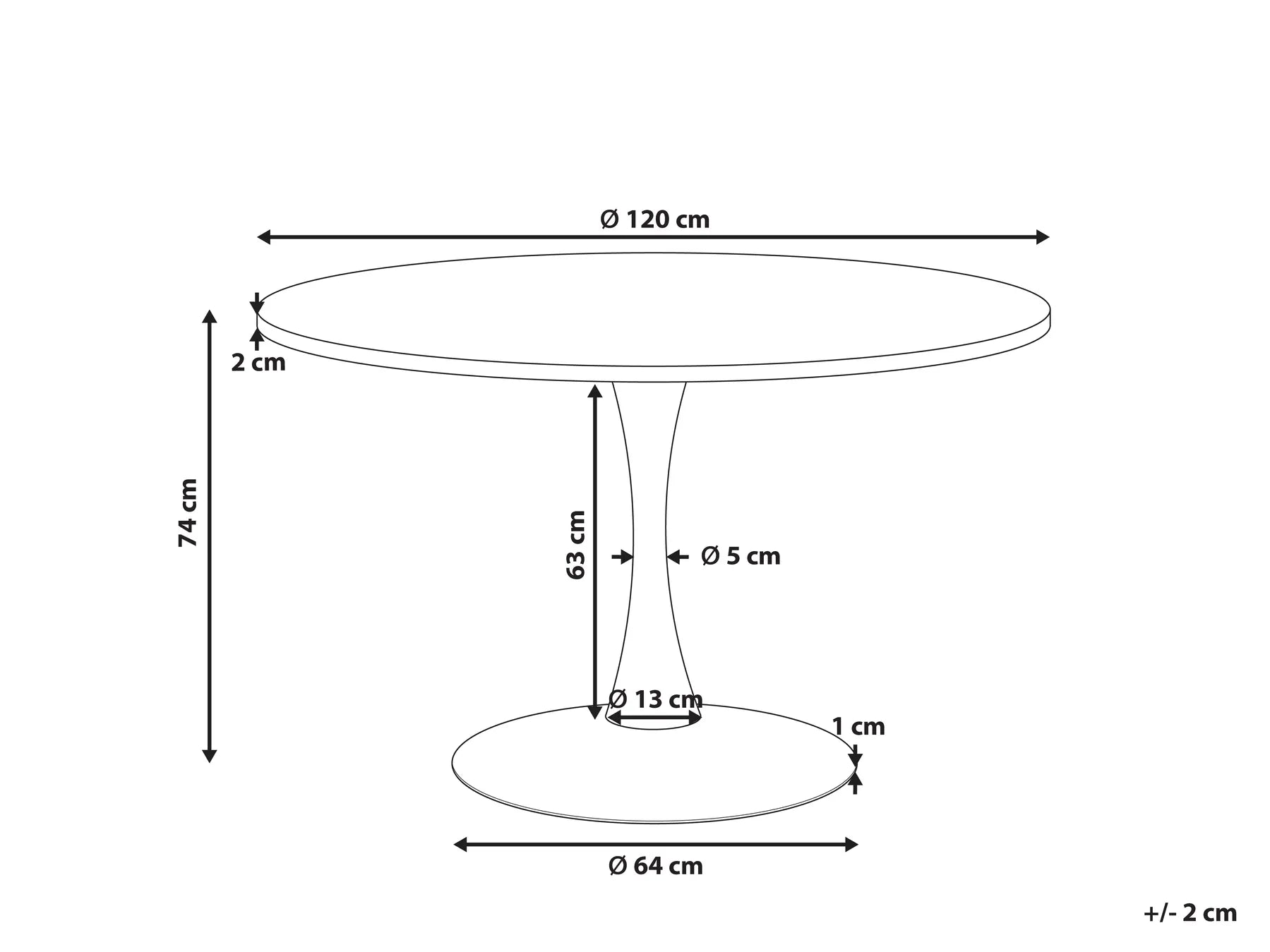 Dining Table Black 120 cm 120 cm