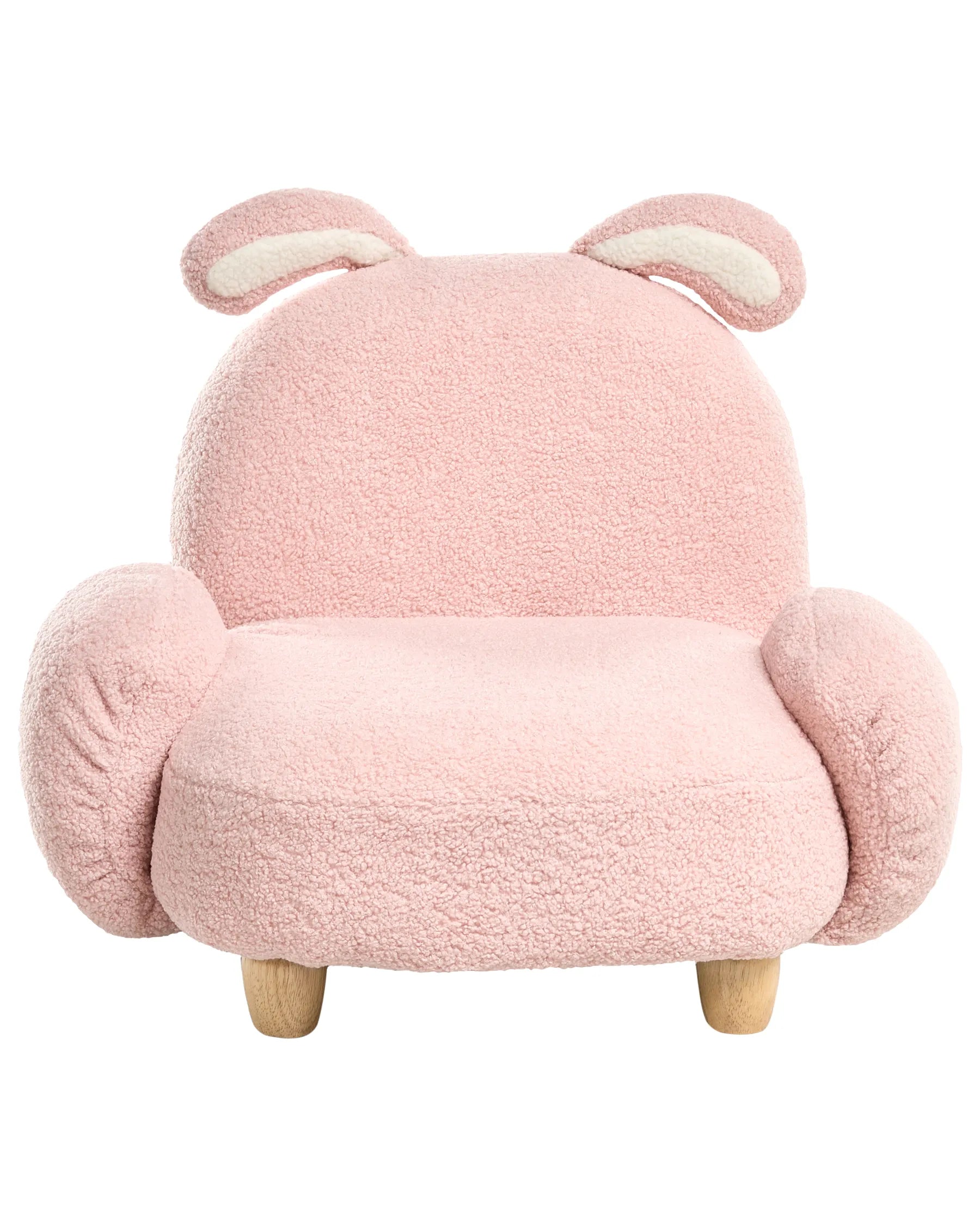 Kids Armchair Rabbit KANNA Boucle Pastel Pink