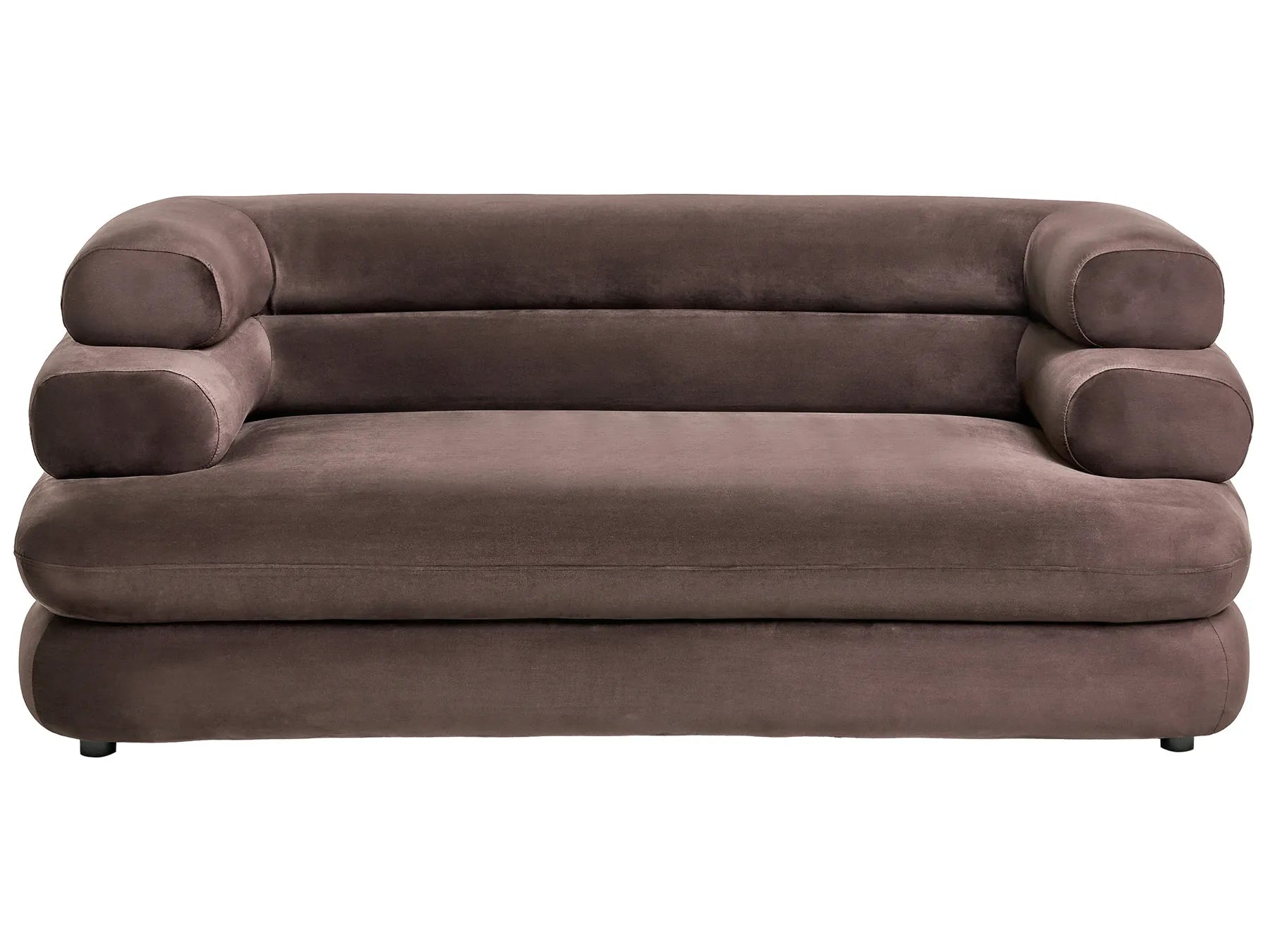Sofa 2 Seater HELLE Velvet Dark Brown