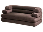 Sofa 2 Seater HELLE Velvet Dark Brown