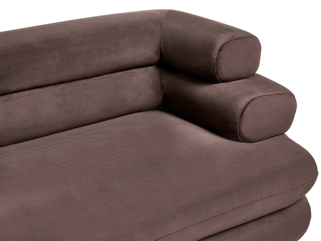 Sofa 2 Seater HELLE Velvet Dark Brown
