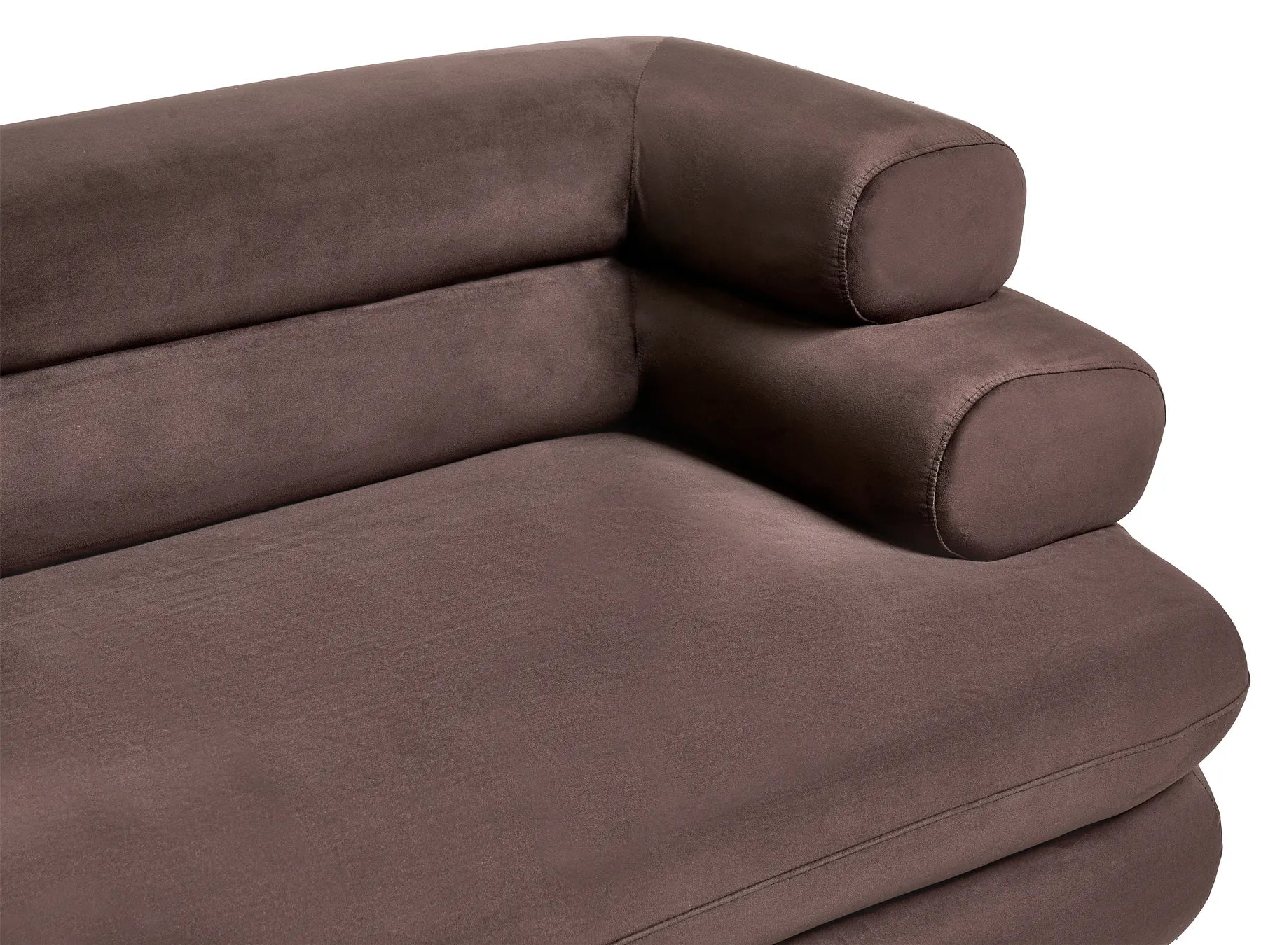 Sofa 2 Seater HELLE Velvet Dark Brown