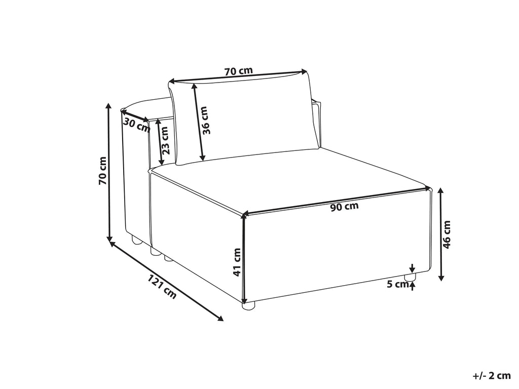 1-Seat Section BRANDE Grey