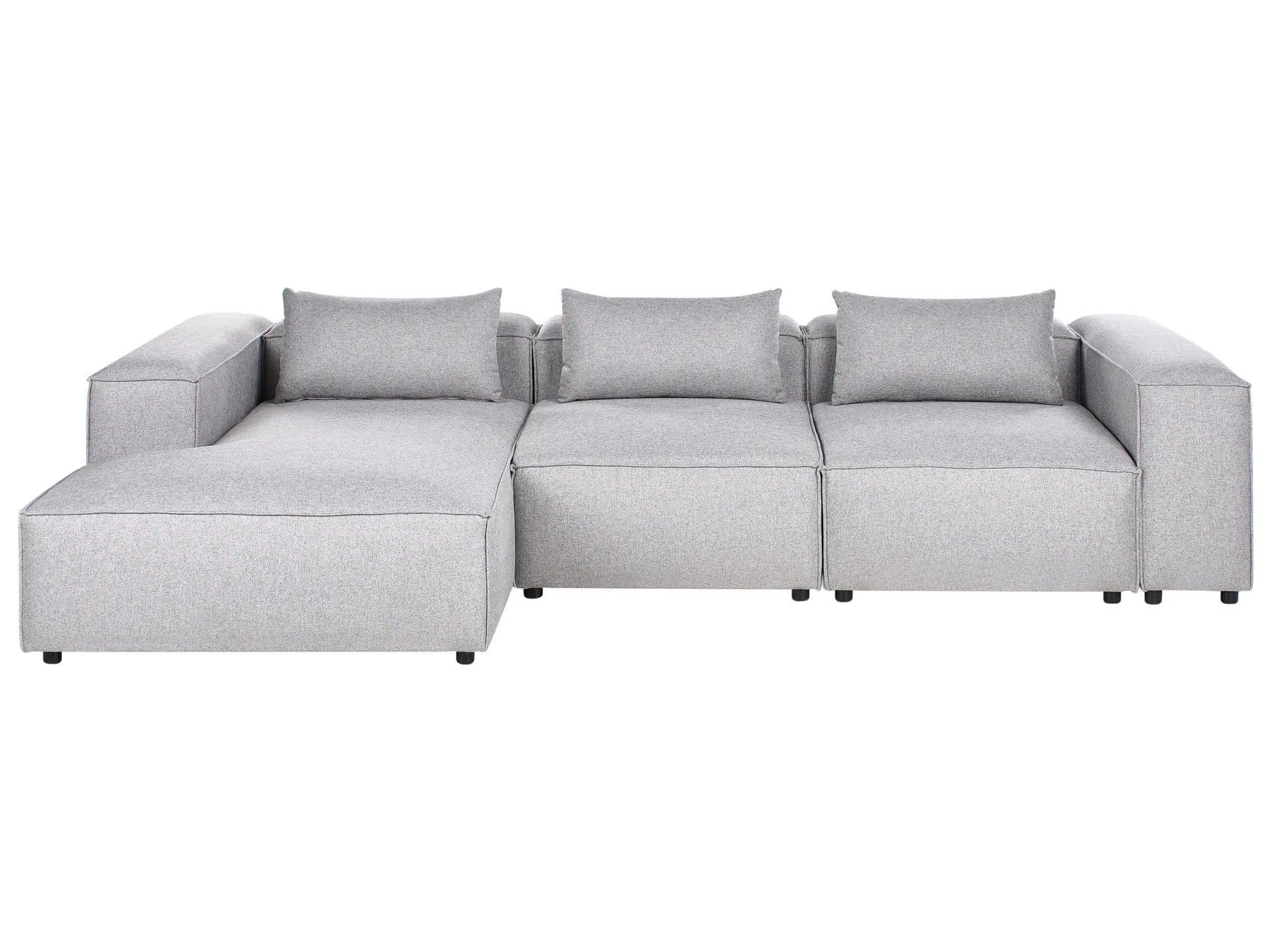 Modular Corner Sofa 4 Seater BRANDE Grey Right Hand