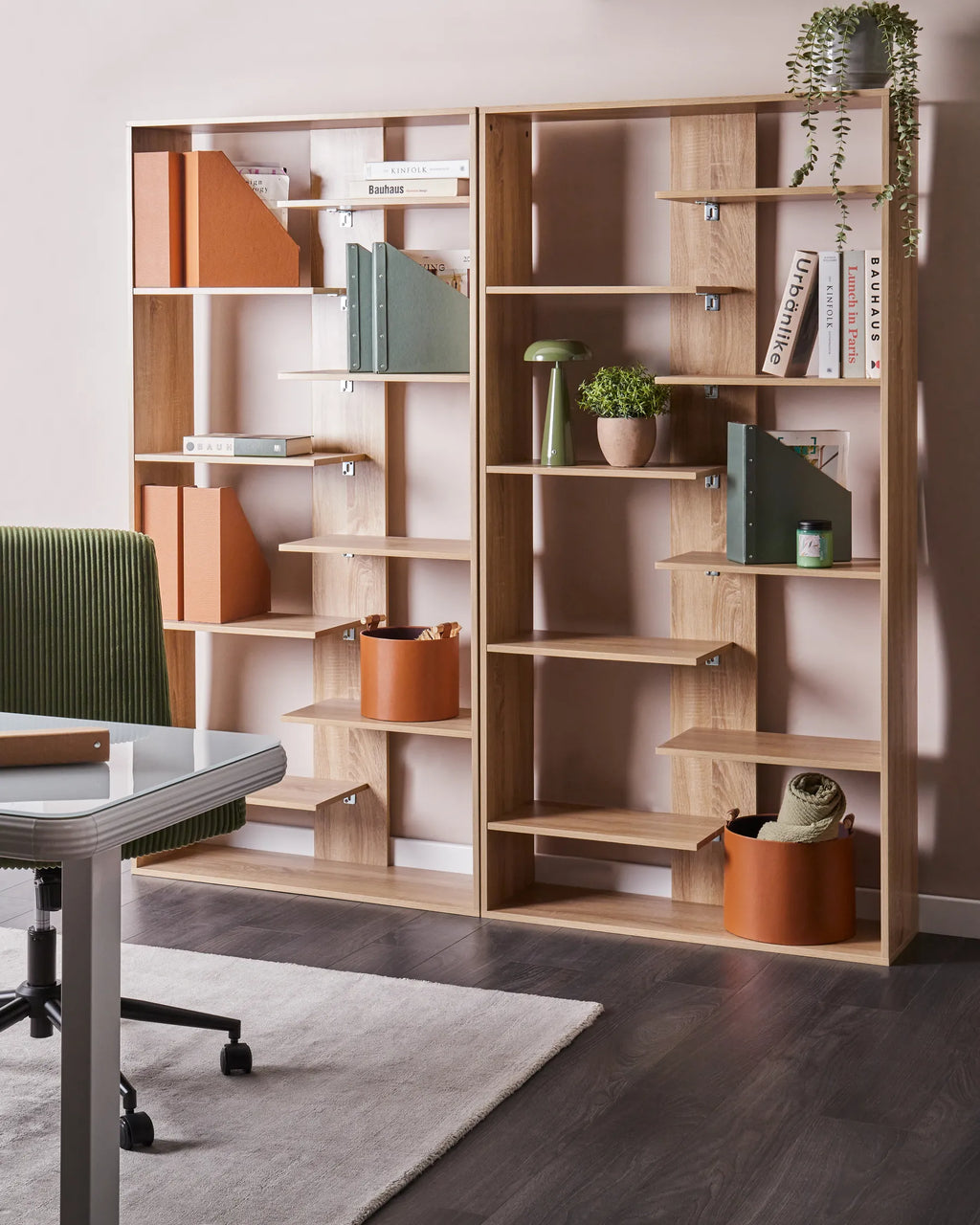 8 Tier Bookcase FONTAS 180 cm Light Brown