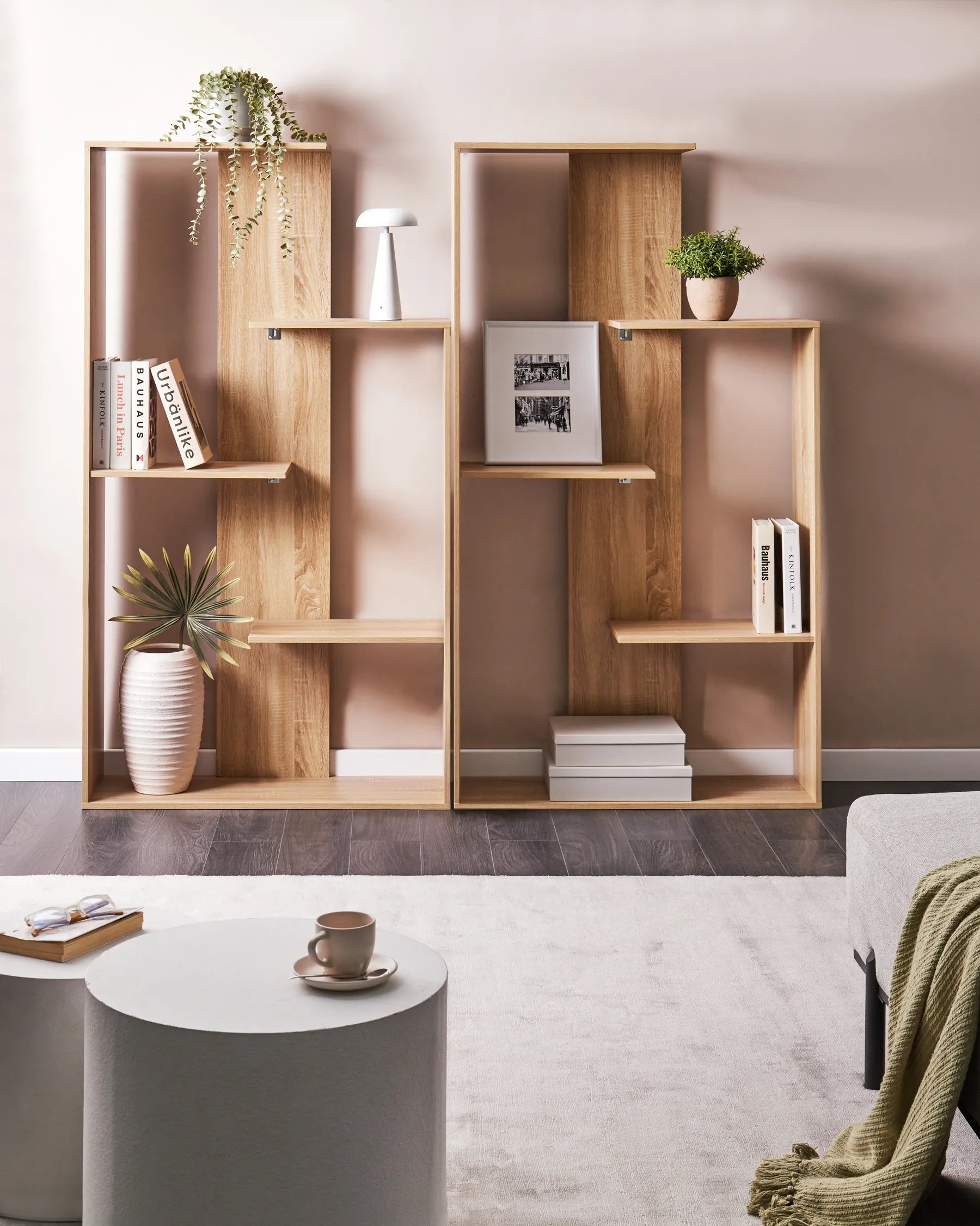 3 Tier Bookcase KAHNTAH 163 cm Light Brown