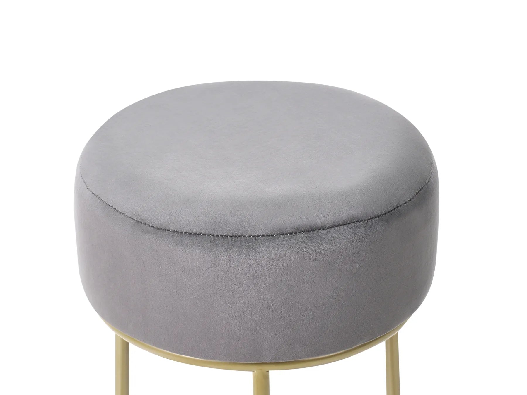Footstool DELCO Velvet Grey