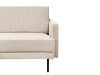 Corner Sofa 2 Seater BREDA Corduroy Beige Right Hand