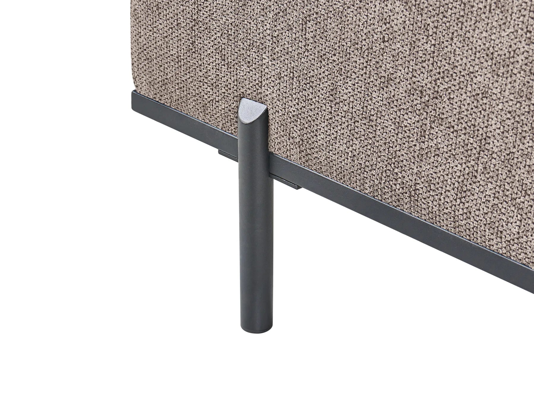 Chaise Longue SAVASSE Faux Linen Light Brown