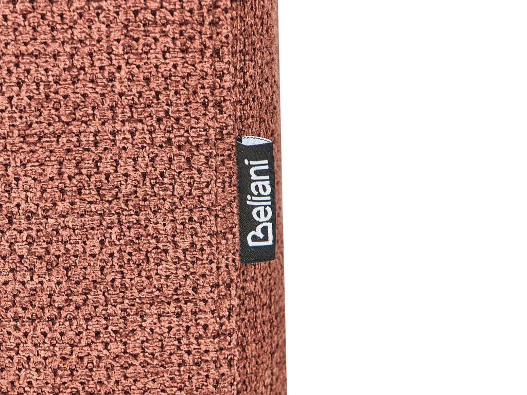 Chaise Longue SAVASSE Faux Linen Light Red