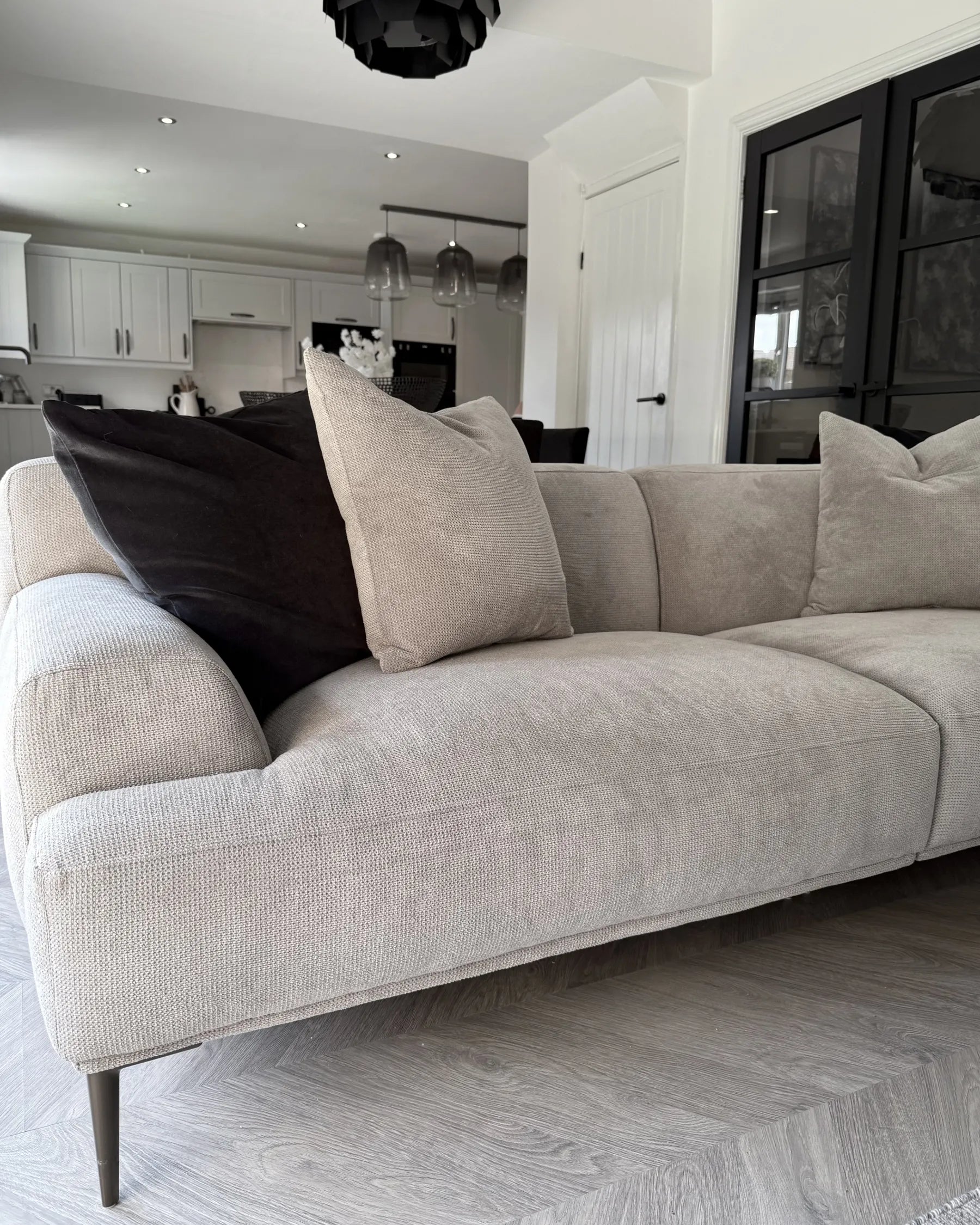 Sofa 3 Seater MATILA Fabric Light Grey