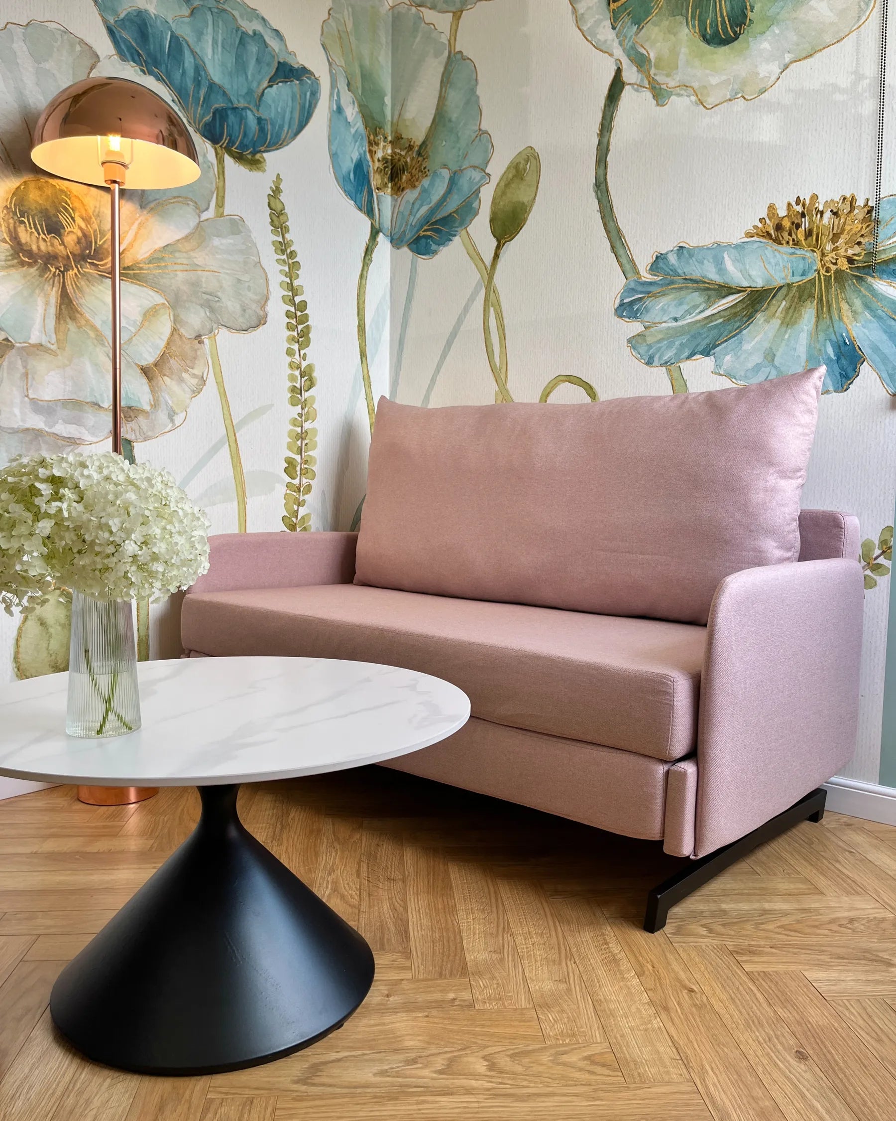 Sofa Bed 2 Seater BELFAST Fabric Pink