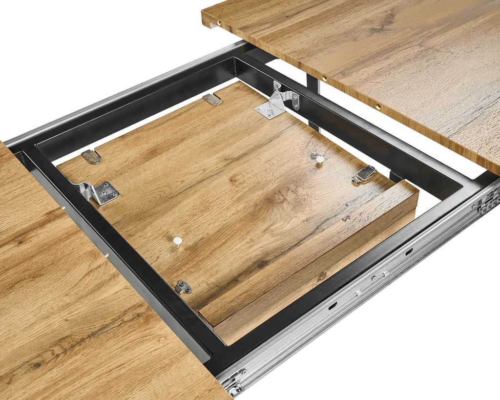 Extending Dining Table HARLOW Brown 140/180 cm 90 cm