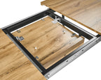 Extending Dining Table HARLOW Brown 140/180 cm 90 cm