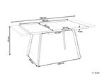 Extending Dining Table HARLOW Brown 140/180 cm 90 cm