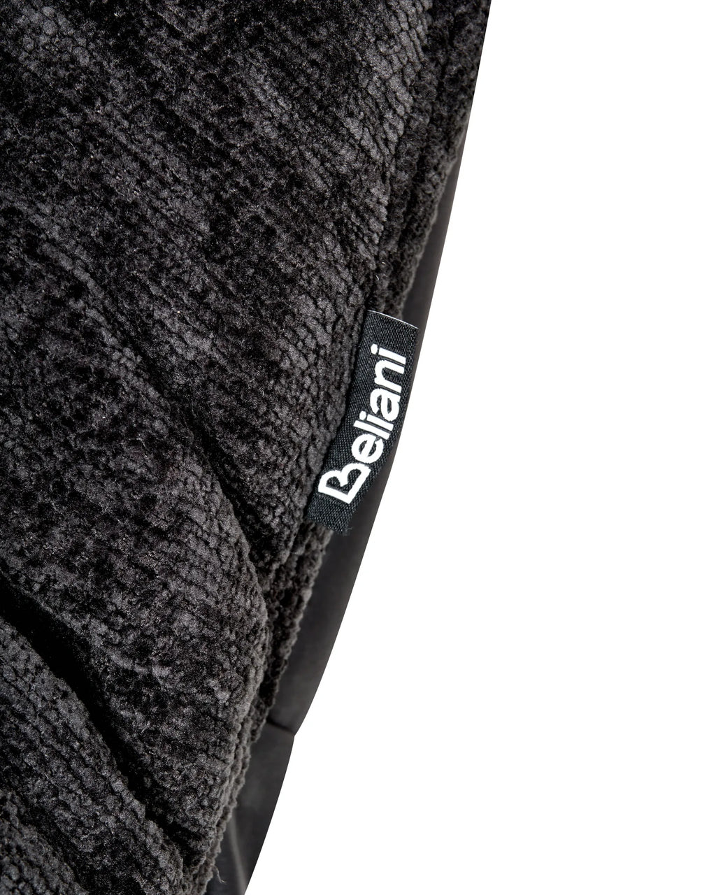 Swivel Armchair TOVIK with Footstool Chenille Black