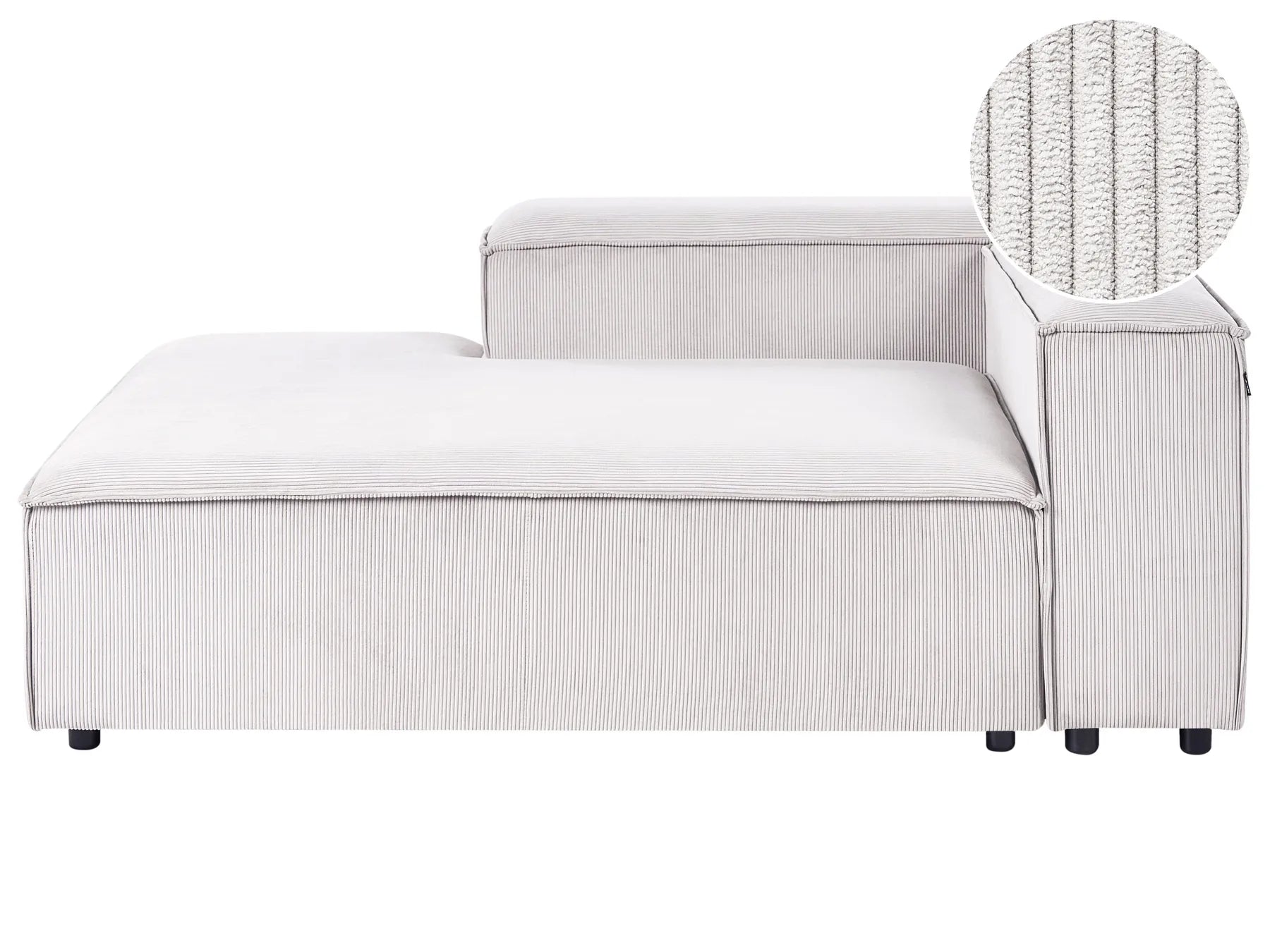 Chaise Lounge ARDAL Corduroy Off-White Right Hand