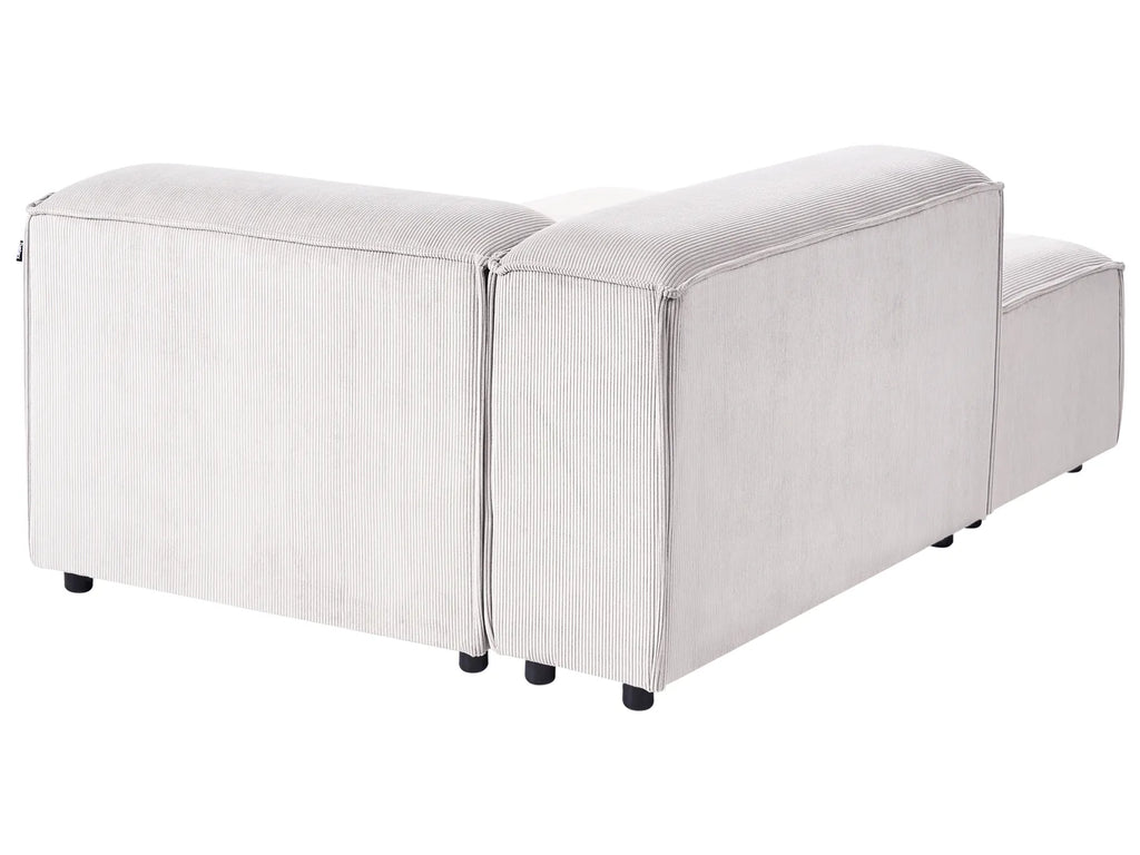 Chaise Lounge ARDAL Corduroy Off-White Right Hand