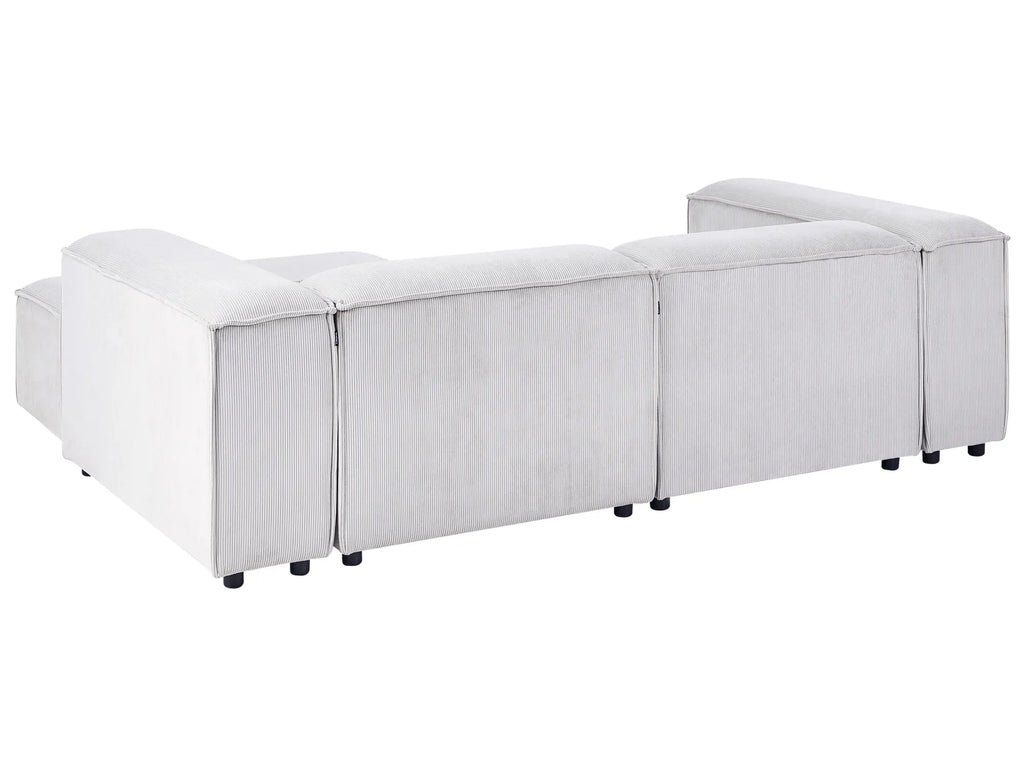 Modular Corner Sofa 3 Seater ARDAL Corduroy Off-White Left Hand