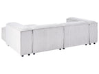 Modular Corner Sofa 3 Seater ARDAL Corduroy Off-White Left Hand