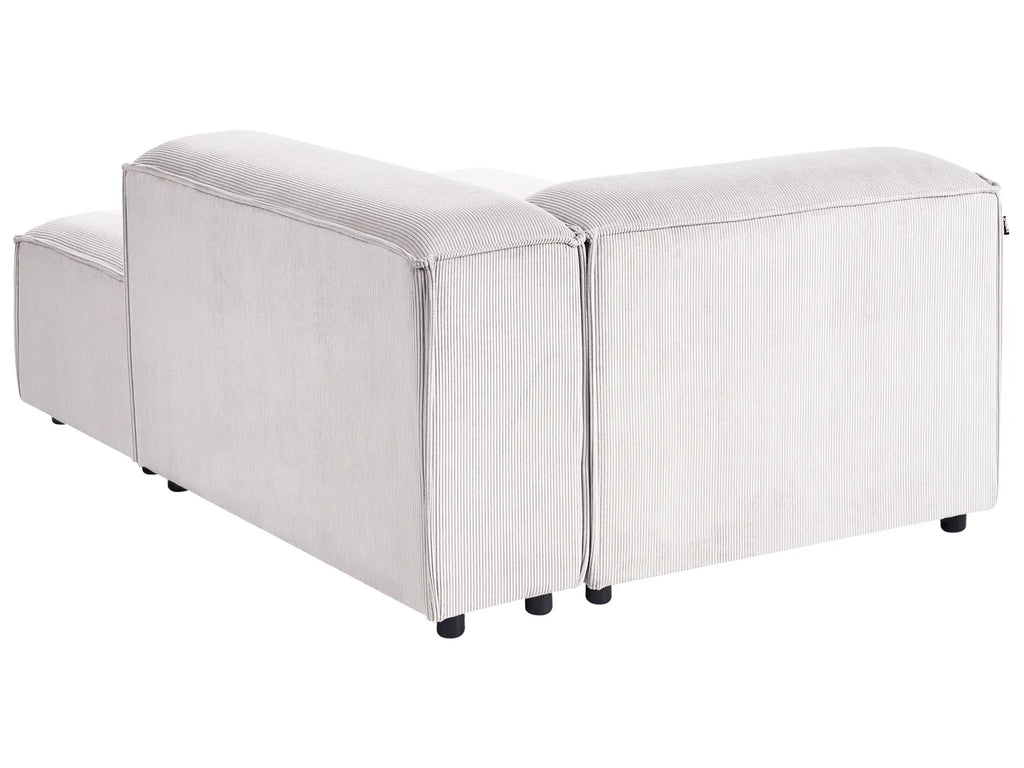 Modular Corner Sofa 3 Seater ARDAL Corduroy Off-White Left Hand