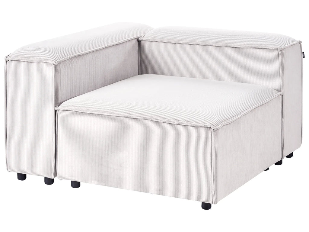 Modular Corner Sofa 3 Seater ARDAL Corduroy Off-White Left Hand