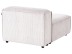 Modular Corner Sofa 3 Seater ARDAL Corduroy Off-White Left Hand