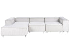 Modular Corner Sofa 4 Seater ARDAL Corduroy Off-White Right Hand