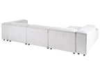 Modular Corner Sofa 4 Seater ARDAL Corduroy Off-White Right Hand