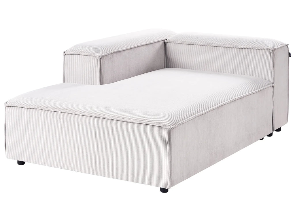 Modular Corner Sofa 4 Seater ARDAL Corduroy Off-White Right Hand