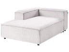 Modular Corner Sofa 4 Seater ARDAL Corduroy Off-White Right Hand