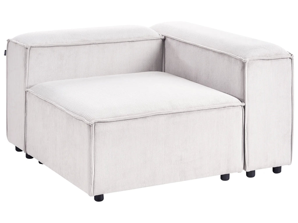 Modular Corner Sofa 4 Seater ARDAL Corduroy Off-White Right Hand