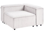 Modular Corner Sofa 4 Seater ARDAL Corduroy Off-White Right Hand
