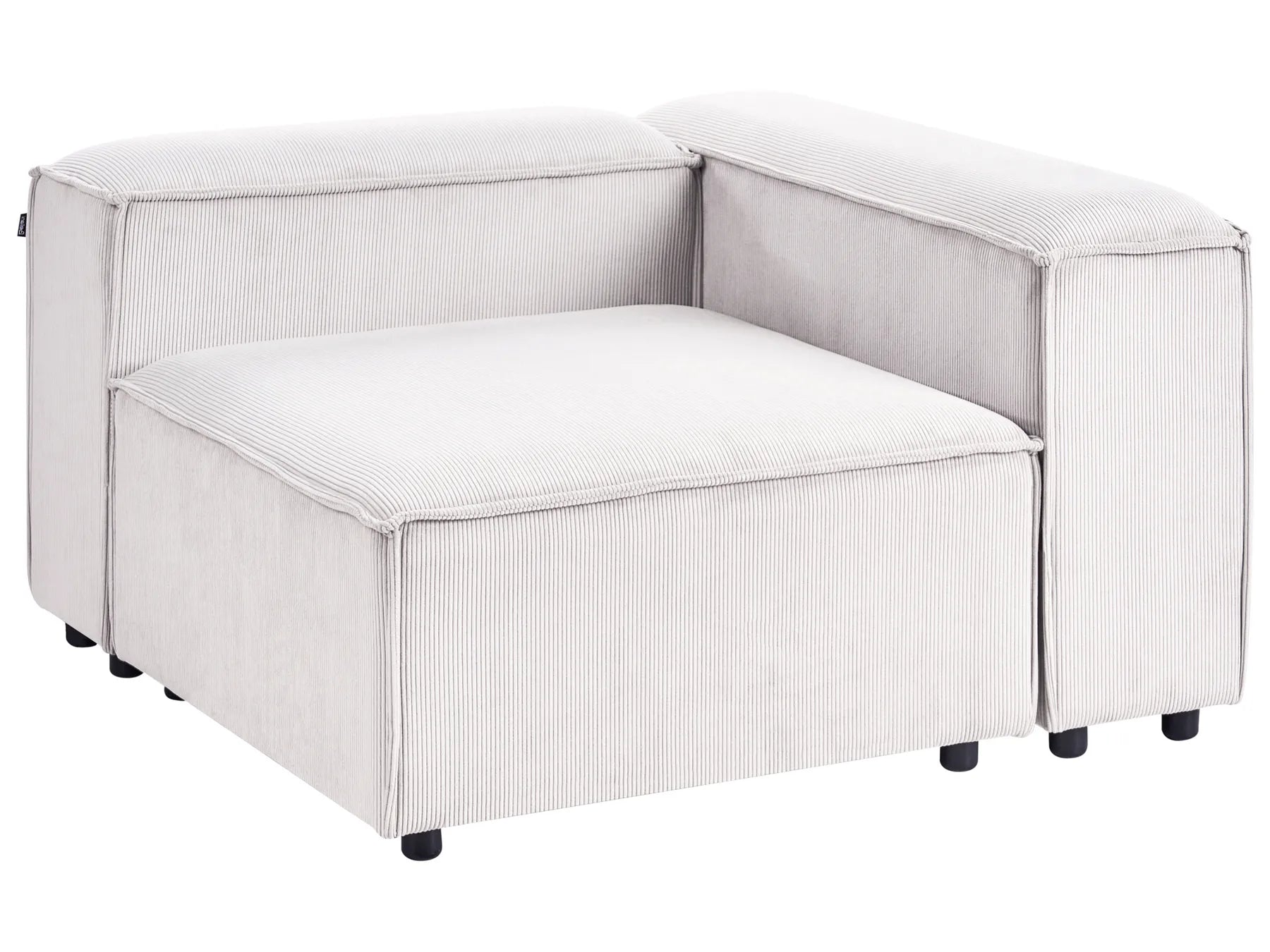 Modular Corner Sofa 4 Seater ARDAL Corduroy Off-White Right Hand