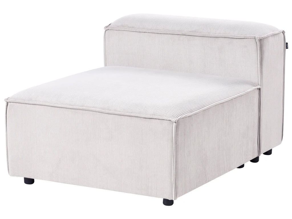 Modular Corner Sofa 4 Seater ARDAL Corduroy Off-White Right Hand