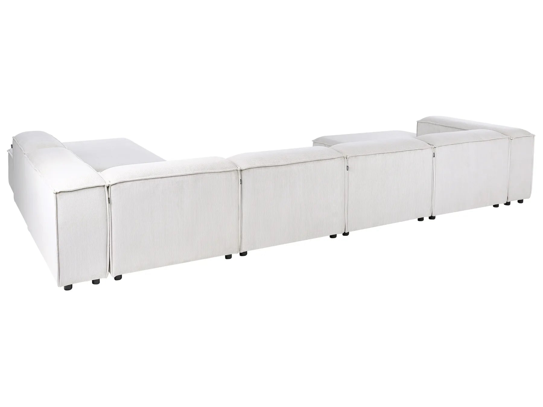 Modular Corner Sofa 5 Seater ARDAL Corduroy Off-White Left Hand