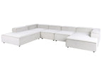 Modular Corner Sofa 5 Seater ARDAL Corduroy Off-White Right Hand