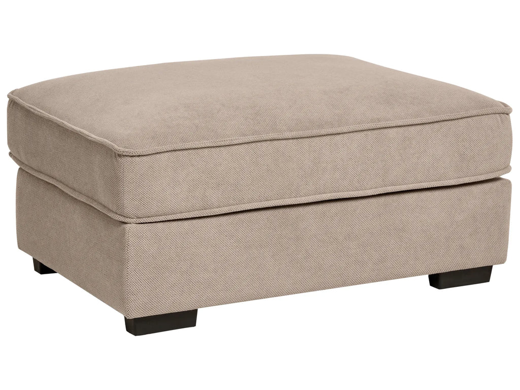 Corner Sofa KOLDING Fabric Taupe with Ottoman Left Hand