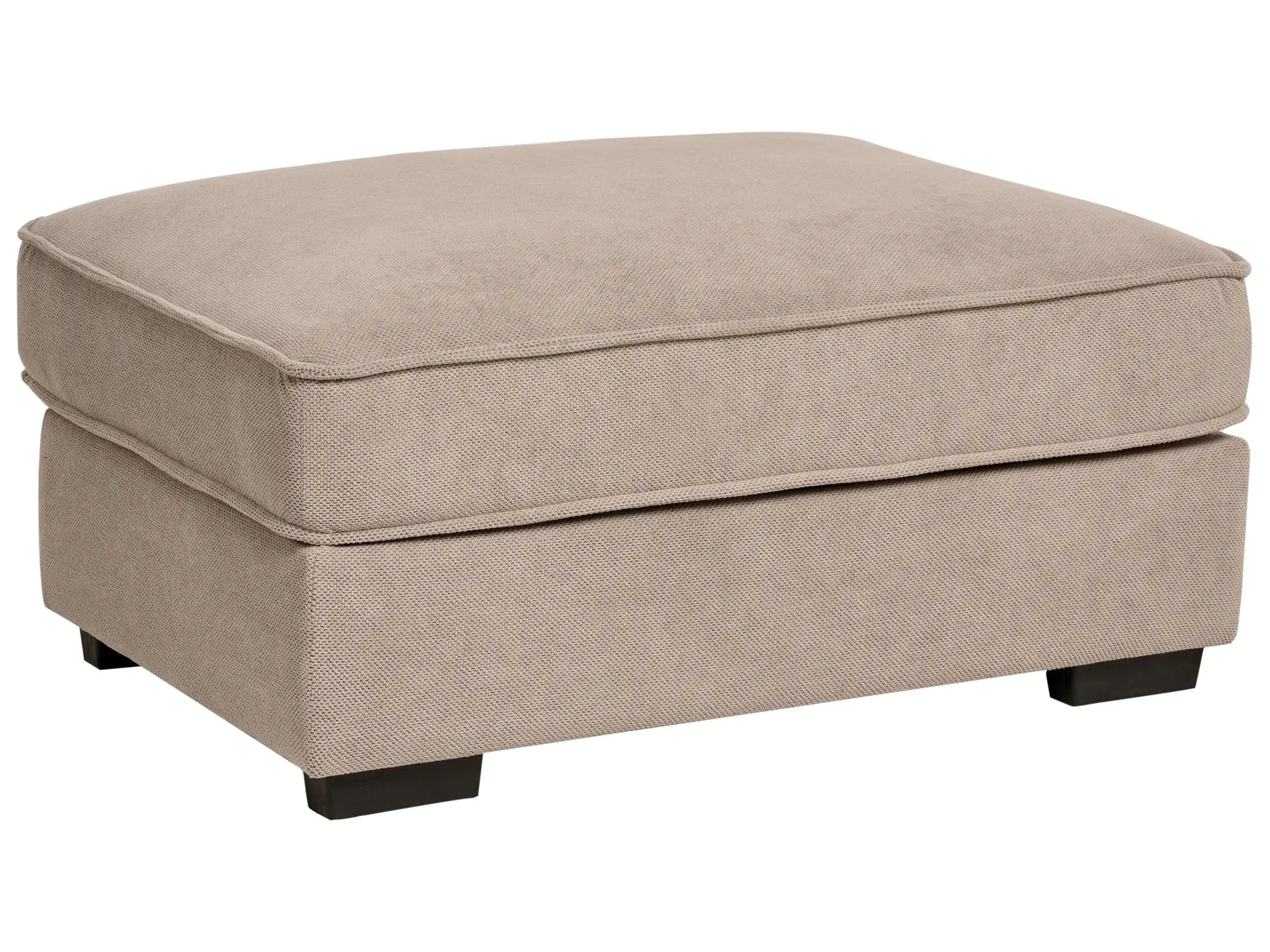 Corner Sofa KOLDING Fabric Taupe with Ottoman Left Hand
