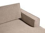 Corner Sofa KOLDING Fabric Taupe with Ottoman Left Hand