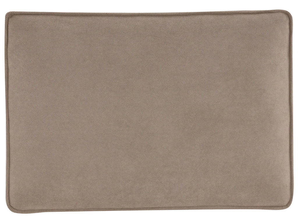 Corner Sofa KOLDING Fabric Taupe with Ottoman Left Hand